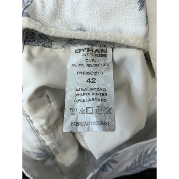 Oyhan Mens Tropical Leaf Print Shorts Cotton Polyester Blend US 36 - Picture 5 of 7